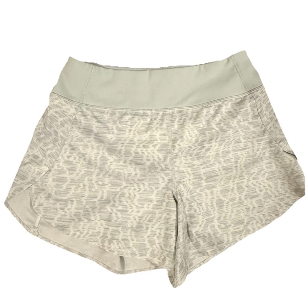 Athleta Printed Run With It Short Geometric White Gray Athletic Running XS
